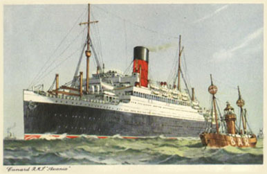 Postcard image of Cunard Line RMS Ascania