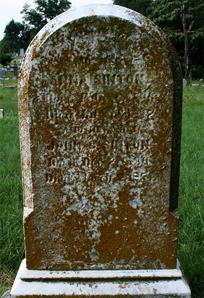 Headstone of Anna Sinton (née Jackson) 1795 - 1847