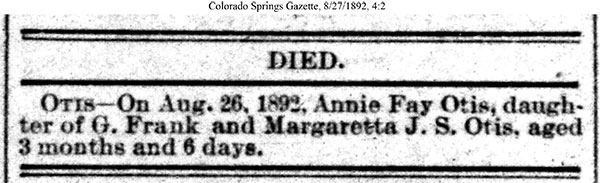 Death Notice of Annie Fay Otis