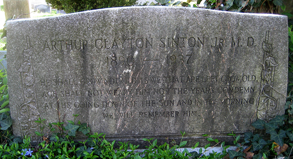 Arthur Clayton Sinton Jr. 1890 - 1937