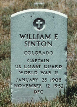 Headstone of Capt. Wm. E. Sinton in Arlington Cemetery
