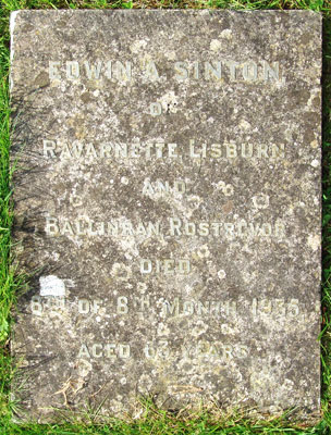 Headstone of Edwin A. Sinton 1872 - 1935