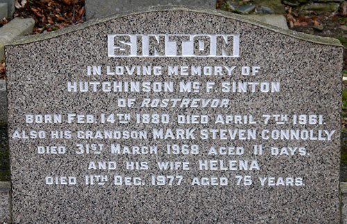 Headstone of Helena Sinton (née Keating) 1903 - 1977