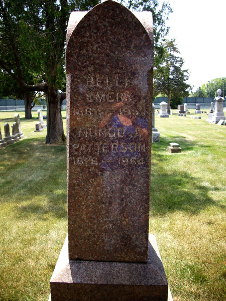 Headstone of Belle Emery 1867-1950