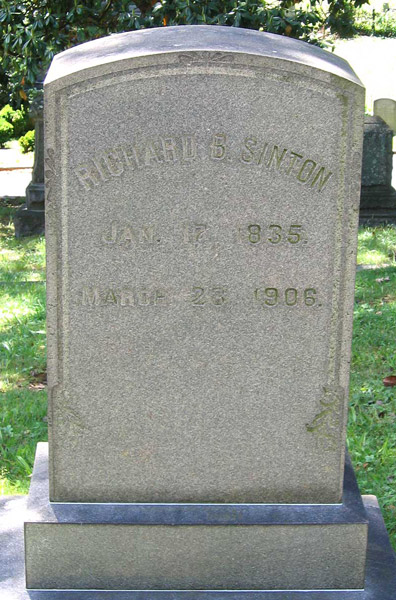 Headstone of Richard B. Sinton 1835 - 1906