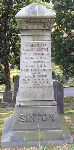 Headstone for Samuel Sinton