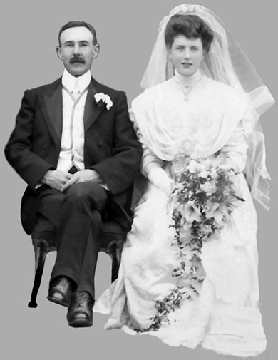 Wedding of John Gibson and Sara Sinton 1908