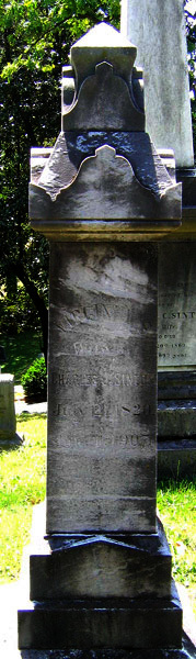 Headstone of Virginia Sublett Sinton 1820 - 1907