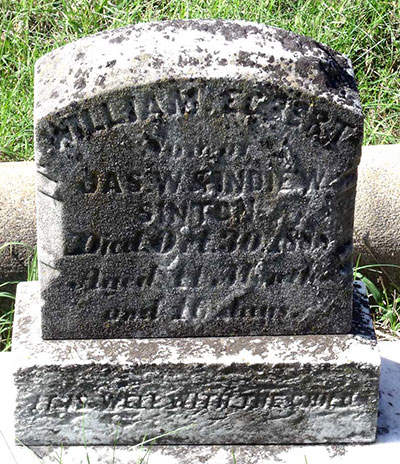 Headstone of William Egbert Sinton 1887 - 1888