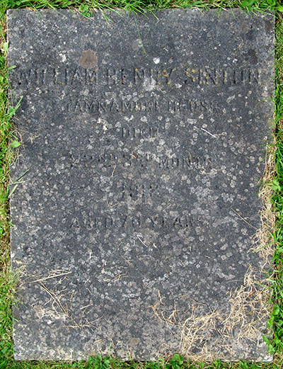 Headstone of William Henry Sinton 1841 - 1912
