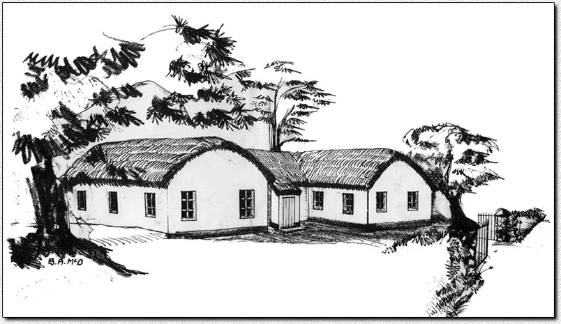 Impression of the Quaker Meeting House, Ballyhagan, Co. Armagh, Northern Ireland by Brian A. McDonagh