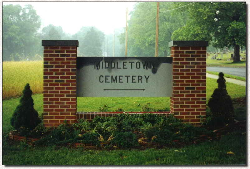 Photograph of Middletown Cemetery, Middletown, Dauphin County, Pennsylvania, United States of America
