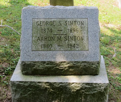 Headstone of Aaron Milton Sinton 1880 - 1942