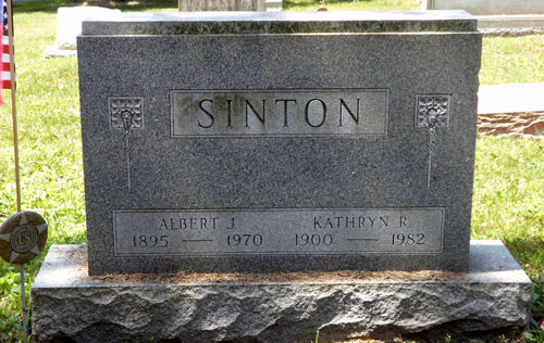 Headstone of Kathryn Rebecca Sinton (née Kiefer) 1900 - 1982