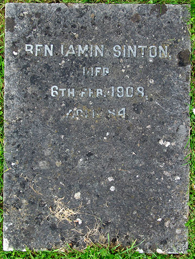 Headstone of Benjamin Sinton 1824 - 1908