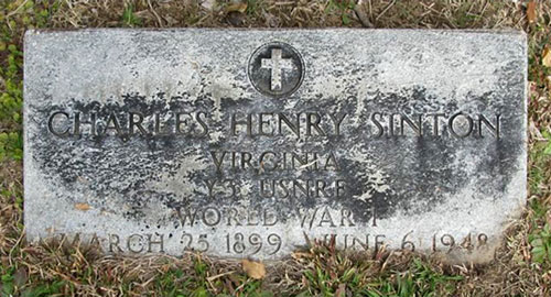 Headstone of Charles Henry Sinton 1899 - 1948