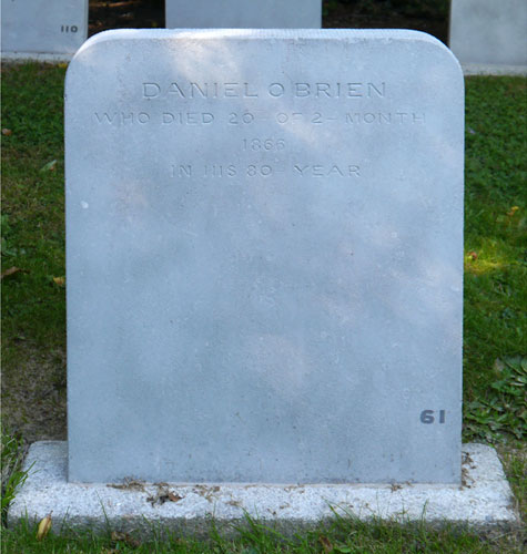 Headstone of Daniel O'Brien