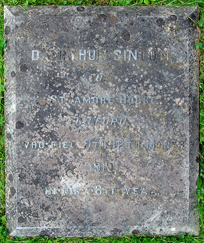 Headstone of David Arthur Sinton 1862 - 1919