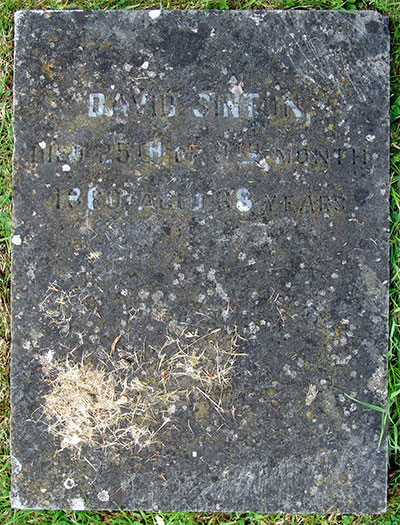 Headstone of David Sinton 1792 - 1860