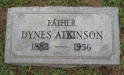 Headstone of Dynes Atkinson 1882 - 1956