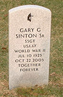 Headstone for Gary G. Sinton, Senior
