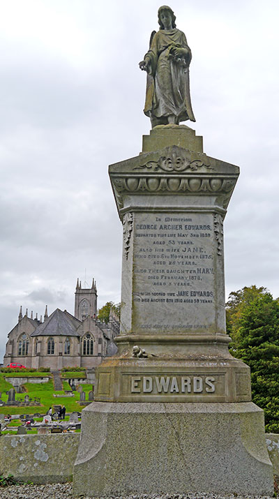 Headstone of Mary Anna Edwards 1883 - 1889