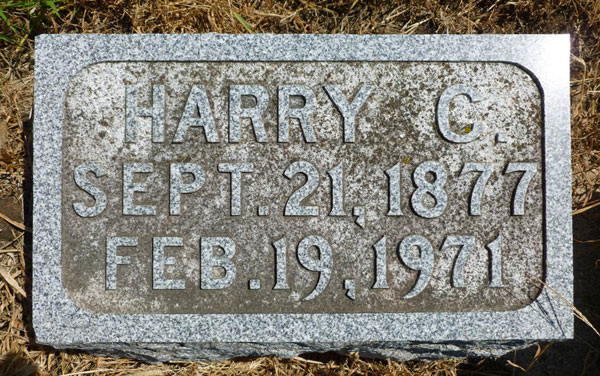 Headstone of Harry Cortez Willett 1877-1971