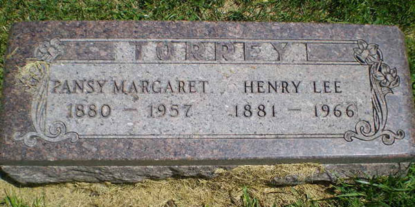 Headstone of Pansy Margaret Torrey (née Willett) 1880 - 1957