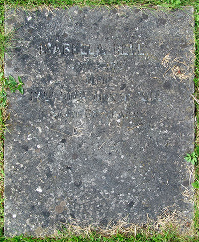 Headstone of Isabella Bell 1847 - 1912