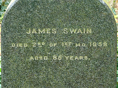 Headstone of James Swain 1873 - 1959