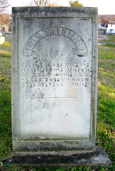 Headstone of John Murphy 1781-1845