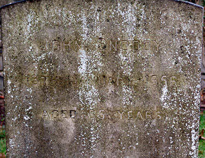 Headstone of John Snoddy 1890 - 1956