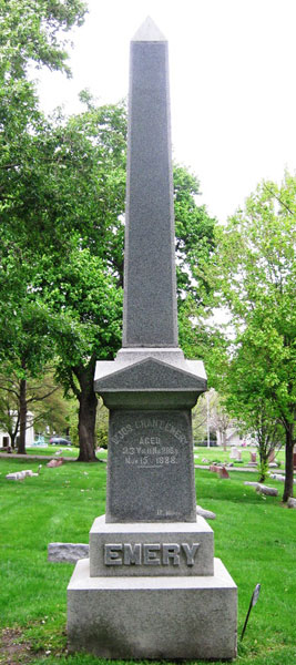 Headstone of Dr. Joseph Grant Emery 1864-1888