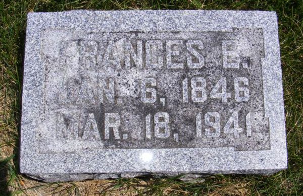 Headstone of Frances Emma Willett (née Hillis) 1846 - 1941