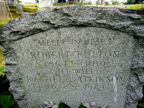 Headstone of Rachel Jane Atkinson Fulton 1872 - 1924