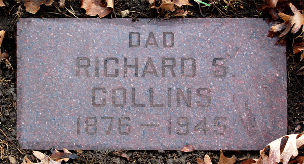 Headstone of Richard Sinton Collins 1876 - 1945