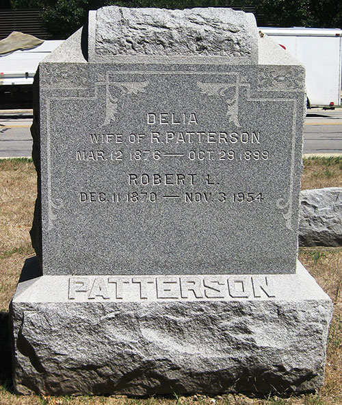 Headstone of Anna Delia Patterson (née Brossman) 1875 - 1999