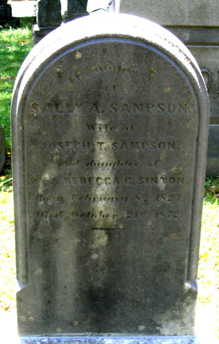 Sally A. Sampson (née Sinton) 1824 - 1872