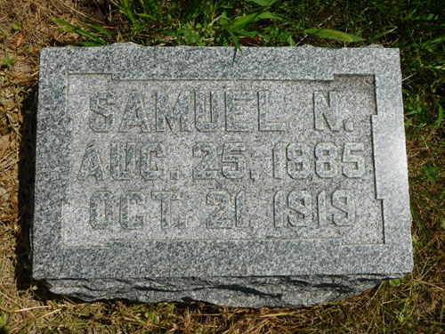 Headstone of Samuel Nathaniel Willett 1885 - 1919