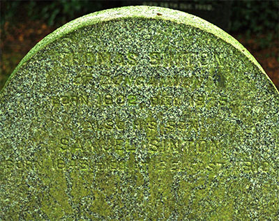 Headstone of Thomas Sinton 1802 - 1875