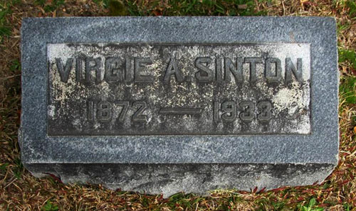 Headstone of Virgie Allen Sinton