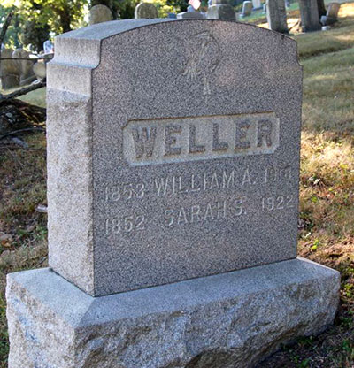 Headstone of William Ambrose Weller 1853 - 1918