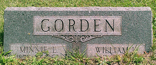 Headstone of William Lafayette Gorden 1872 - 1931