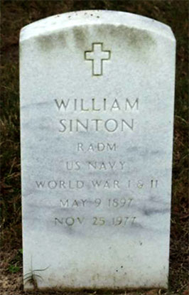 Headstone of William Sinton 1897 - 1977