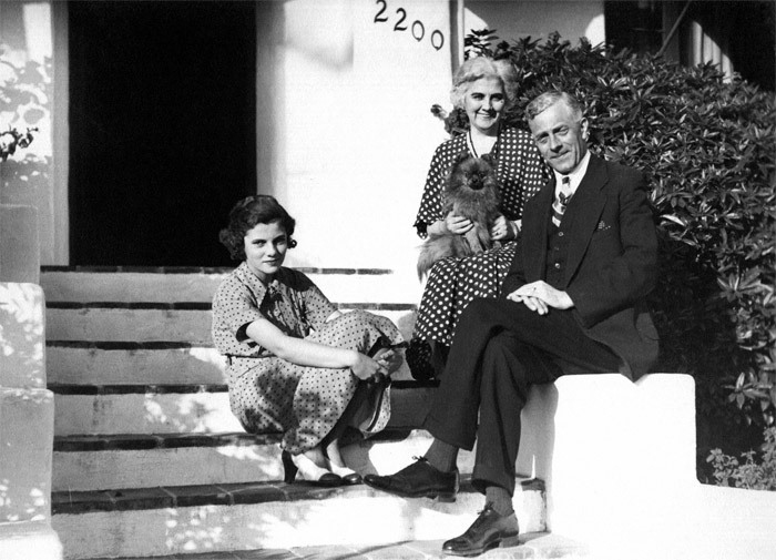 William & Edith Irwin with Kathleen in Santa Barbara, California, USA, 1937