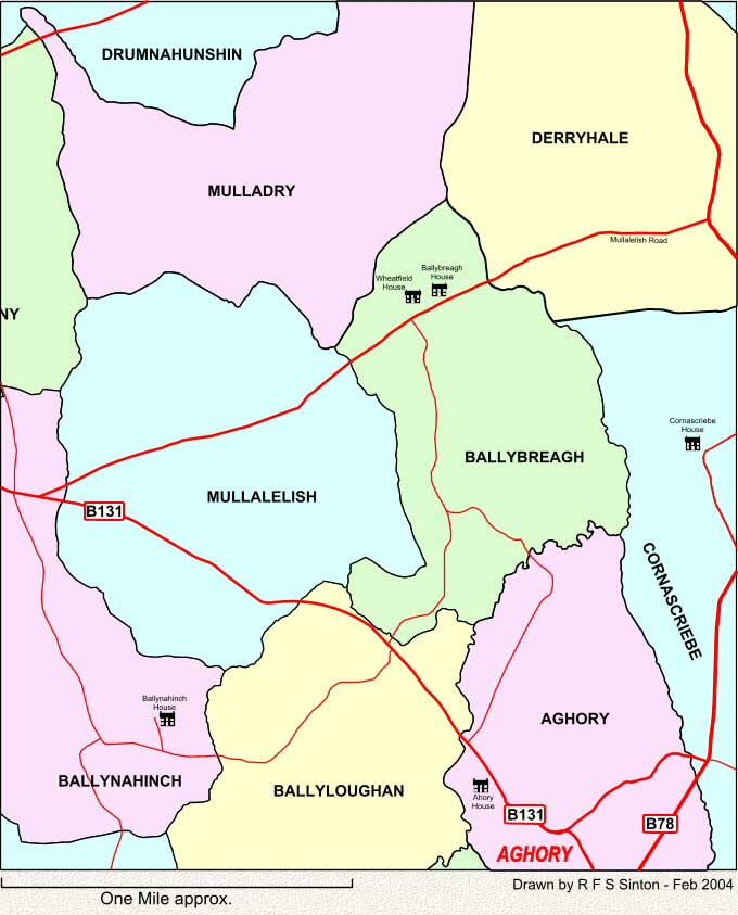 Townlands to the west of Laurelvale, Co. Armagh