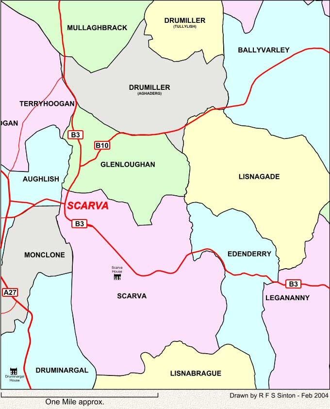 Townlands around Scarva, Co. Armagh