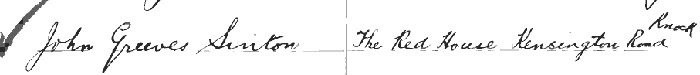 Copy of the signature of John Greeves Sinton
